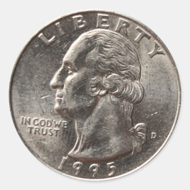 Pegatina Redonda Trimestre americano 1995 (Anverso)