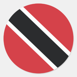 Pegatina Redonda Trinidad and Tobago National Flag Sticker