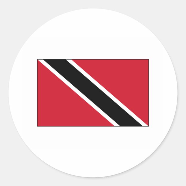 Pegatina Redonda Trinidad FLAG International (Anverso)