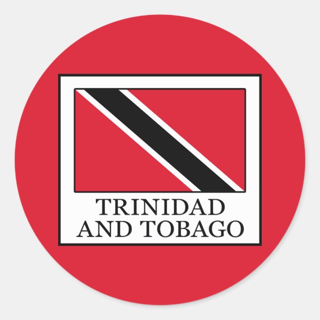 Pegatina Redonda Trinidad y Tabago (Anverso)