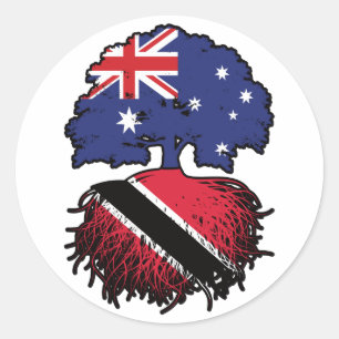 Pegatina Redonda Trinidad y Tobago Australia Trinitense