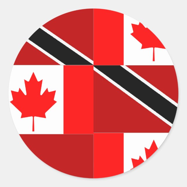 Pegatina Redonda Trinitense-Canadiense (Anverso)