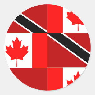 Pegatina Redonda Trinitense-Canadiense