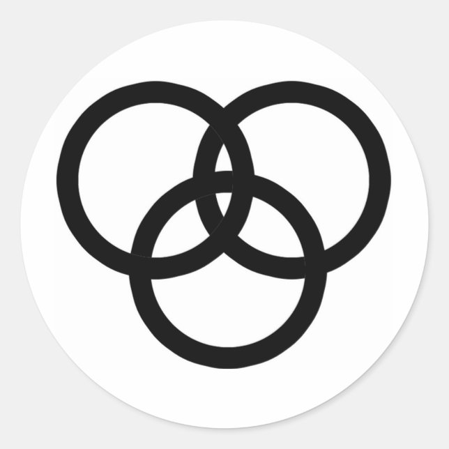 Pegatina Redonda Trinity (Anverso)