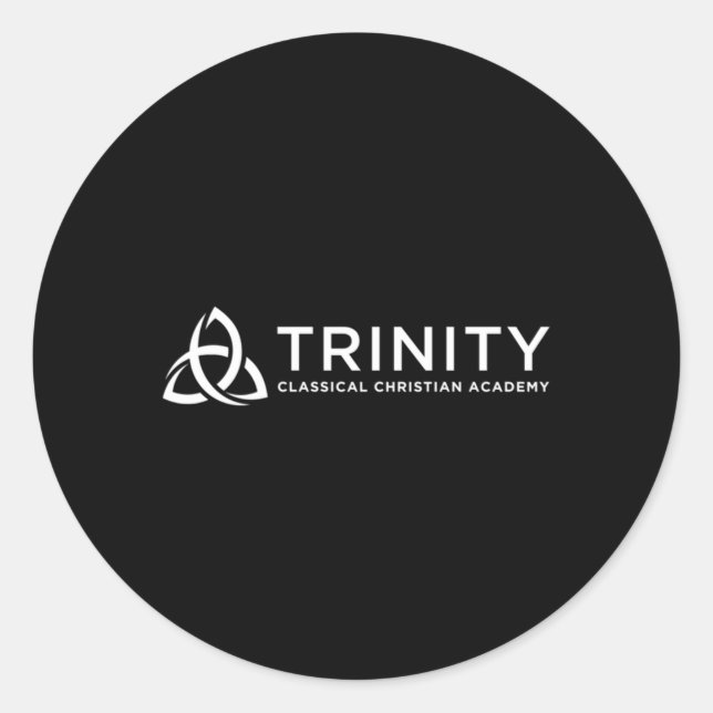 Pegatina Redonda Trinity Al Christian Academy (Anverso)