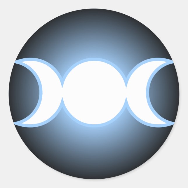 Pegatina Redonda Triple diosa (Anverso)