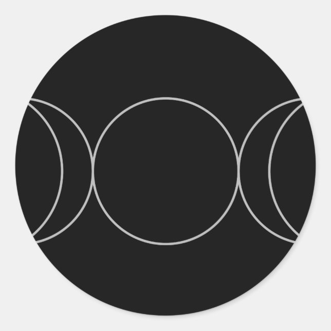 Pegatina Redonda Triple diosa Neopaganism.jpg (Anverso)