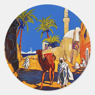 Pegatina Redonda Trípoli - Libia