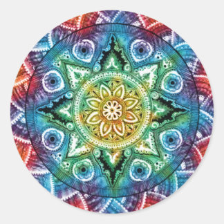 Pegatina Redonda Trippy Mandala