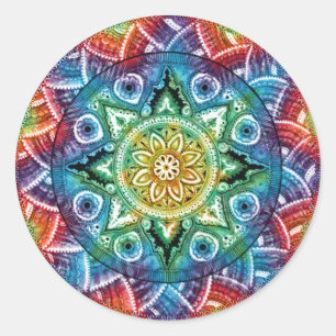 Pegatina Redonda Trippy Mandala