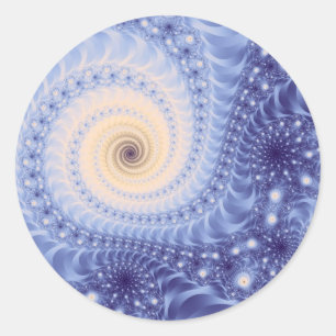 Pegatina Redonda Trippy Psicodelle Starstorm Fine Fractal