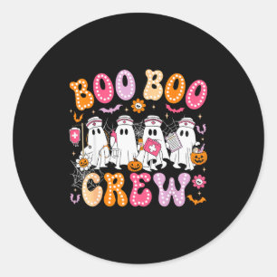 Pegatina Redonda Tripulación Groovy Boo Boo Enfermera Divertido Fan