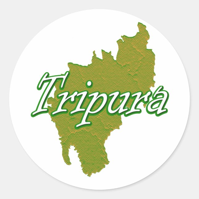 Pegatina Redonda Tripura (Anverso)