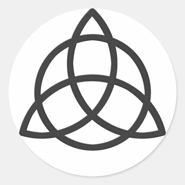 Pegatina Redonda Triquetra (Anverso)