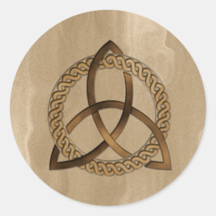 Pegatina Redonda Triquetra Celta Trinity Knot