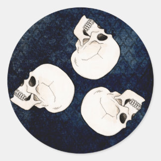 Pegatina Redonda Triscal de Skulls
