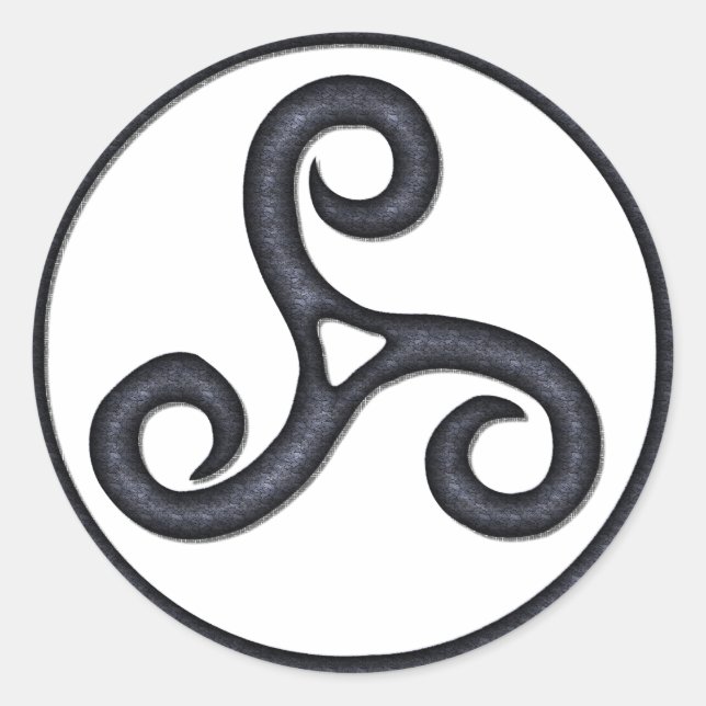 Pegatina Redonda Triskel (Anverso)