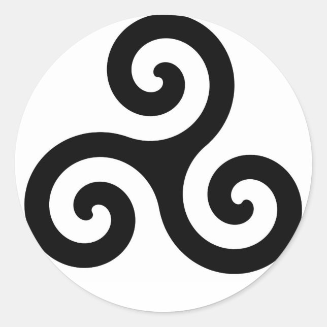 Pegatina Redonda Triskele (Anverso)