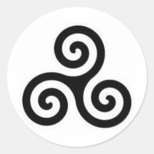 Pegatina Redonda Triskele