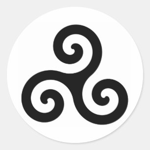 Pegatina Redonda Triskele