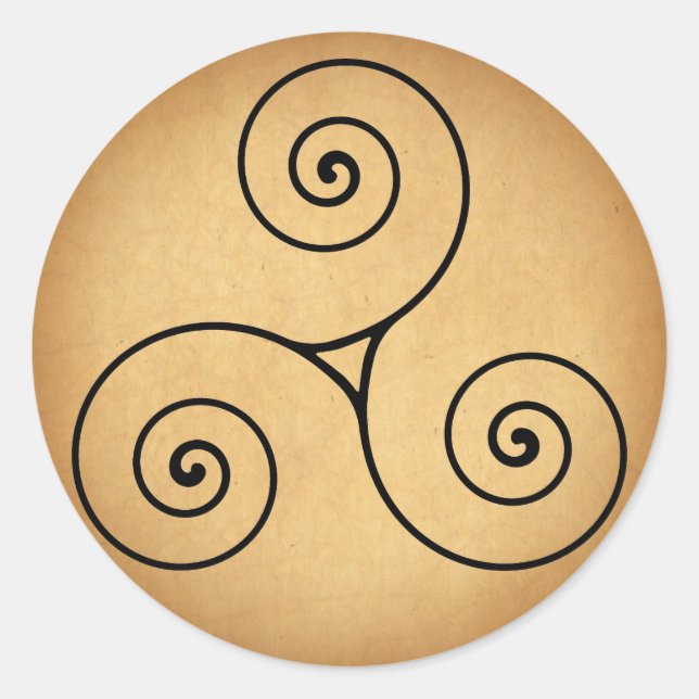 Pegatina Redonda Triskele (Anverso)