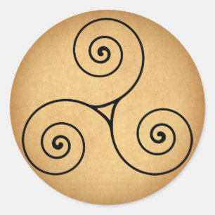 Pegatina Redonda Triskele