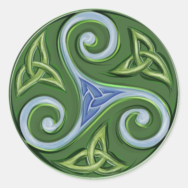 Pegatina Redonda Triskelle (Anverso)