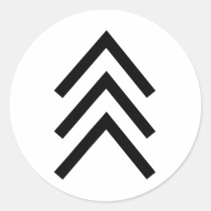 Pegatina Redonda Trisomía 21 Síndrome de Down Tres Flechas Cromosóm