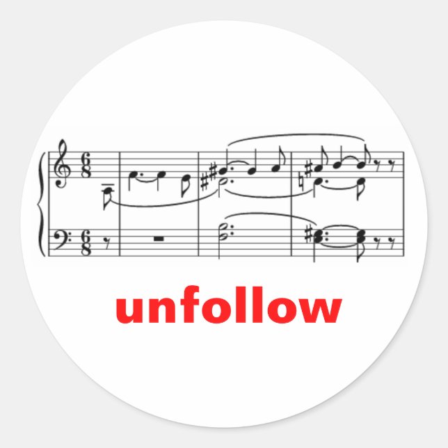 Pegatina Redonda Tristan Chord Unseguir (Anverso)