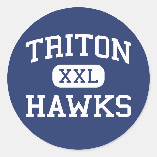 Pegatina Redonda Triton - Hawks - High - Erwin North Carolina (Anverso)
