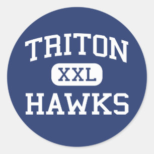 Pegatina Redonda Triton - Hawks - High - Erwin North Carolina