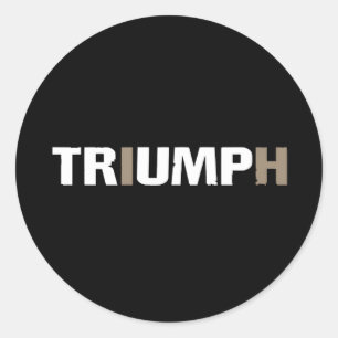 Pegatina Redonda Triunfo de Trump 47º Presidente de EE. UU.