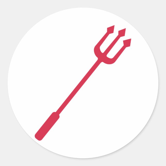 Pegatina Redonda Triunfo del diablo rojo (Anverso)