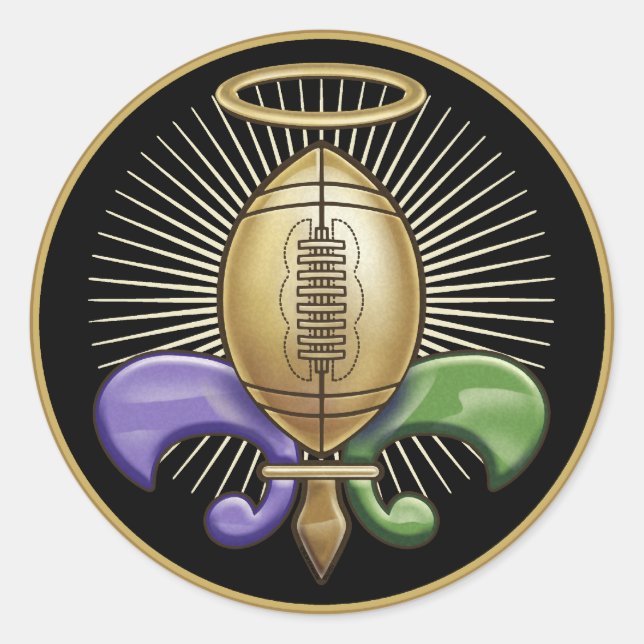 Pegatina Redonda Trofeo Holy NOLA (p) (Anverso)