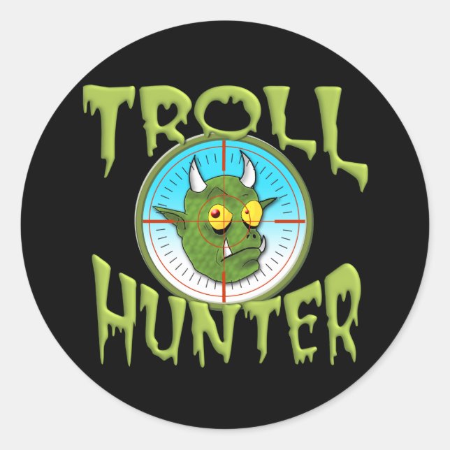 PEGATINA REDONDA TROLL HUNTER (Anverso)
