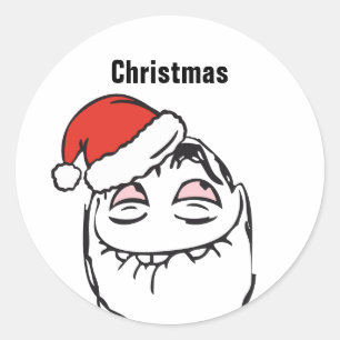 Pegatina Redonda Troll Le Me Memes pensando en los navidades EDITAB
