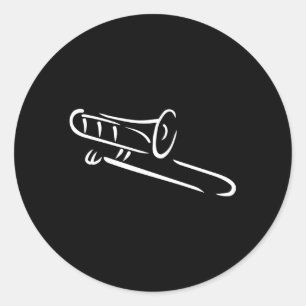 Pegatina Redonda Trombone