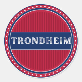 Pegatina Redonda Trondheim City Pride Emblem – Norwegian Identity