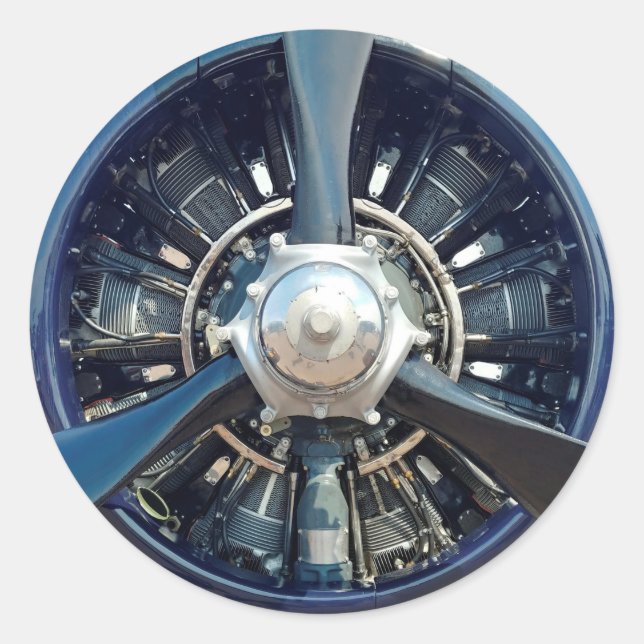 Pegatina Redonda Troyano T-28 (Anverso)