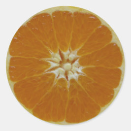 Pegatina Redonda Trozo de fruta naranja