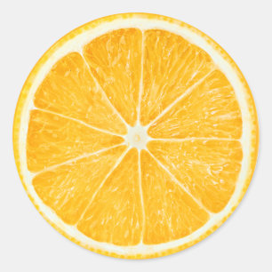 Pegatina Redonda Trozo de naranja