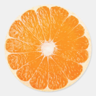 Pegatina Redonda Trozo de naranja