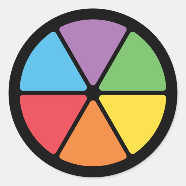 Pegatina Redonda Trozos de conocimiento (Anverso)