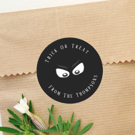 Pegatina Redonda Truco de Halloween o trato a fantasmagórico favori