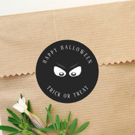 Pegatina Redonda Truco De Halloween O Trato Fantasma Fantasma Un Fa