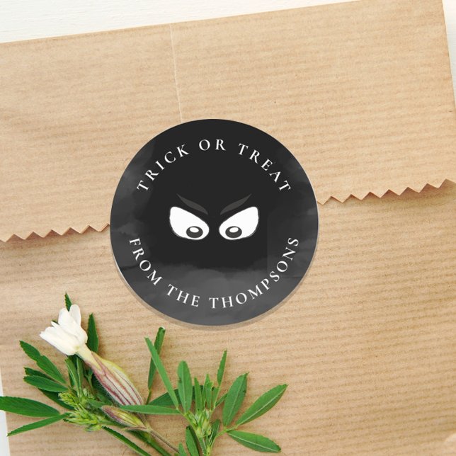 Pegatina Redonda Truco De Halloween O Trato Fantasma Fantasma Un Fa (Subido por el creador)