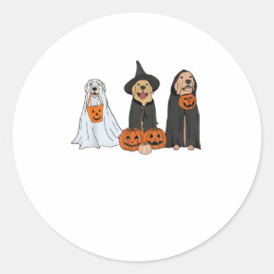 Pegatina Redonda Truco O Tratamiento De Halloween De Regalador De O