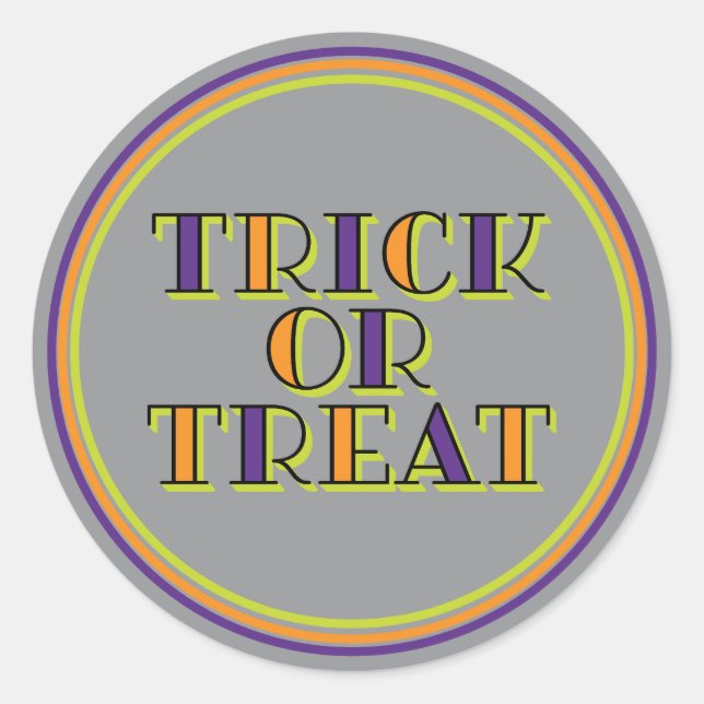 Pegatina Redonda Truco o trato (Anverso)