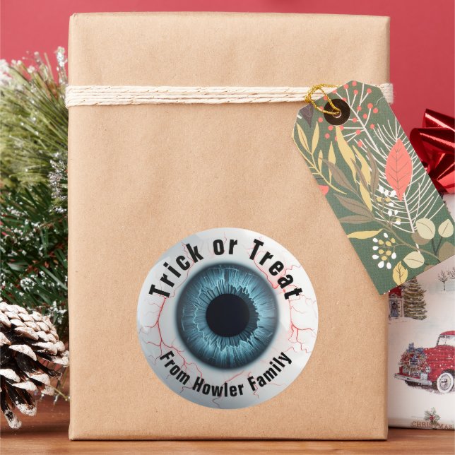 Pegatina Redonda 👁️ truco o trato de Halloween (Vacaciones)