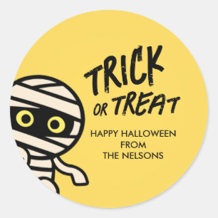 Pegatina Redonda Truco o trato halloween